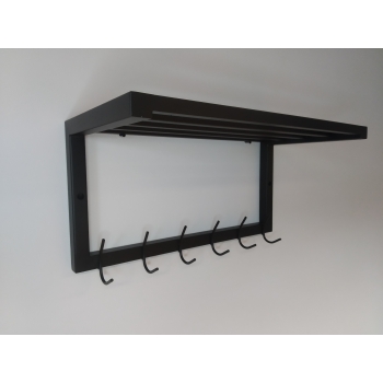 Wieszak ścienny LOFT z półką na czapki